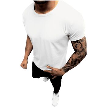 Textil Muži Trička s krátkým rukávem Ozonee Pánské tričko These bílá M Bílá