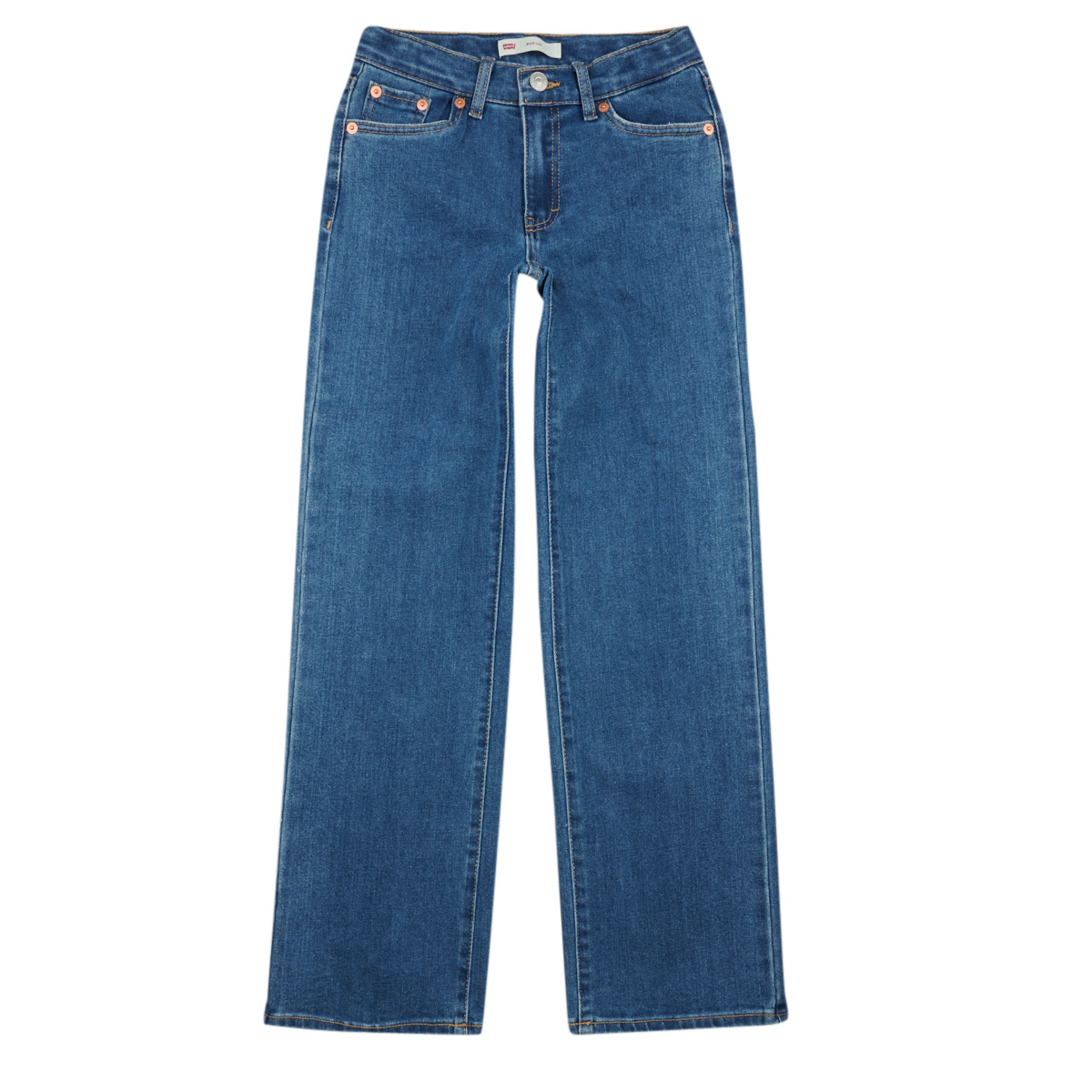Textil Dívčí Jeans široký střih Levi's LVG WIDE LEG JEANS Modrá