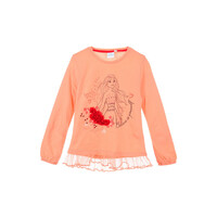 Textil Dívčí Trička s dlouhými rukávy TEAM HEROES  T SHIRT REINES DES NEIGES / FROZEN Růžová