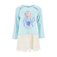 Textil Dívčí Krátké šaty TEAM HEROES  ROBE REINES DES NEIGES / FROZEN Modrá / Bílá
