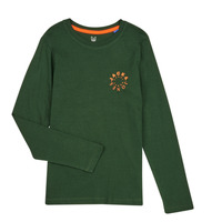 Textil Chlapecké Trička s dlouhými rukávy Jack & Jones JJWARRIOR TEE LS CREW NECK Zelená