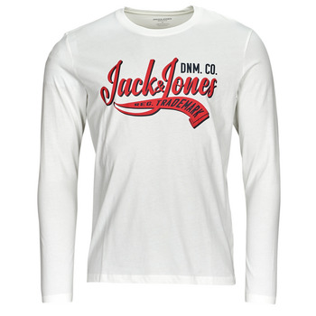 Textil Muži Trička s dlouhými rukávy Jack & Jones JJELOGO TEE LS O-NECK 2 COL AW23 SN Bílá