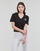 Textil Ženy Trička s krátkým rukávem Calvin Klein Jeans MONOLOGO SLIM V-NECK TEE Černá
