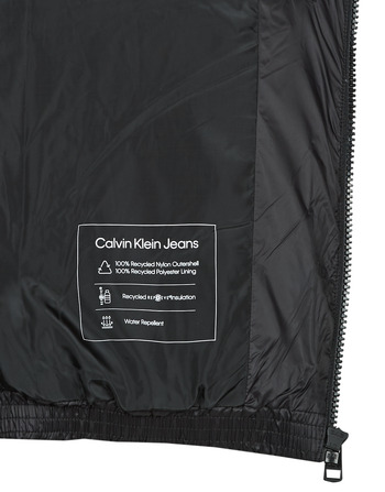 Calvin Klein Jeans BLOCKING NON-DOWN PUFFER JACKET Černá / Bílá