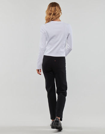 Calvin Klein Jeans WOVEN LABEL RIB LONG SLEEVE Bílá