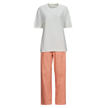 Textil Ženy Pyžamo / Noční košile Calvin Klein Jeans SLEEP SET Béžová / Růžová