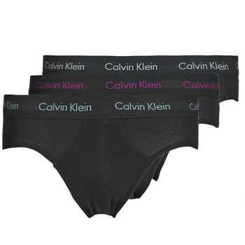 Spodní prádlo Muži Slipy Calvin Klein Jeans HIP BRIEF X3 Černá