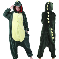 Textil Overaly / Kalhoty s laclem Ekw Unisex zvířecí Kigurumi overal Dinosaurus zelená Zelená