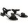 Boty Ženy Sandály Jana 8-28260-20 černé dámské sandály na podpatku šíře H Černá