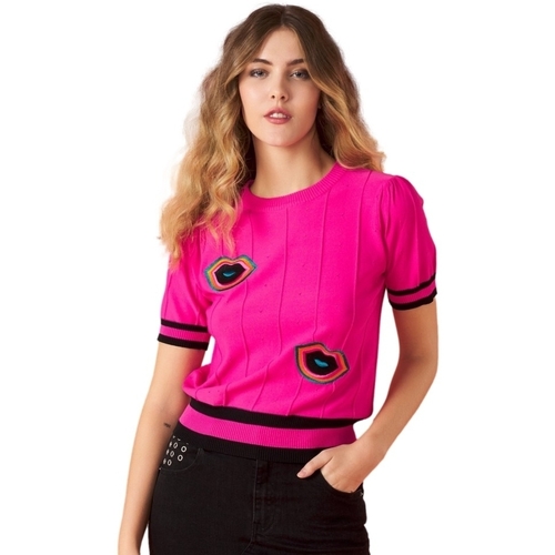 Textil Ženy Svetry Minueto Knit Kiss - Pink Růžová