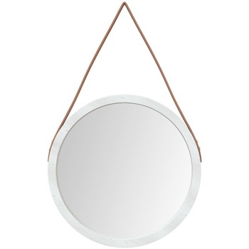 Bydlení Zrcadla VidaXL nástěnné zrcadlo Ø 45 cm Bílá