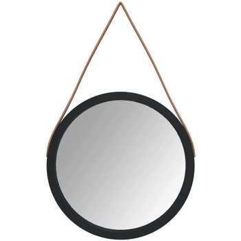 Bydlení Zrcadla VidaXL nástěnné zrcadlo Ø 45 cm Černá