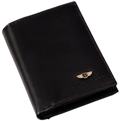 Taška Muži Peněženky Peterson Pánská kožená peněženka zabezpečena technologií RFID Černá