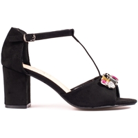 Boty Ženy Sandály Pk Moderní černé dámské  sandály na širokém podpatku 