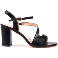 Boty Ženy Sandály Pk Designové dámské černé  sandály na širokém podpatku 