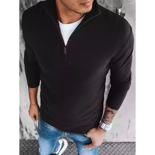 Textil Muži Svetry D Street Pánský svetr s vysokým límcem Pugsley černá Černá