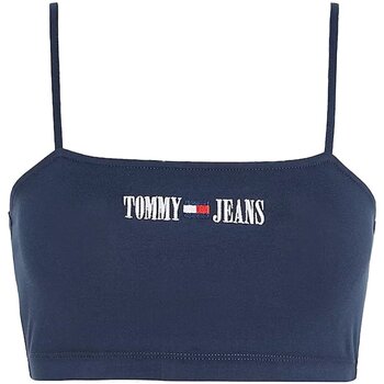 Textil Ženy Tílka / Trička bez rukávů  Tommy Jeans DW0DW15458 Modrá