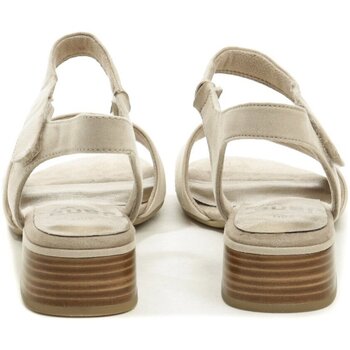 Jana 8-28260-20 béžové dámské sandály na podpatku šíře H Béžová