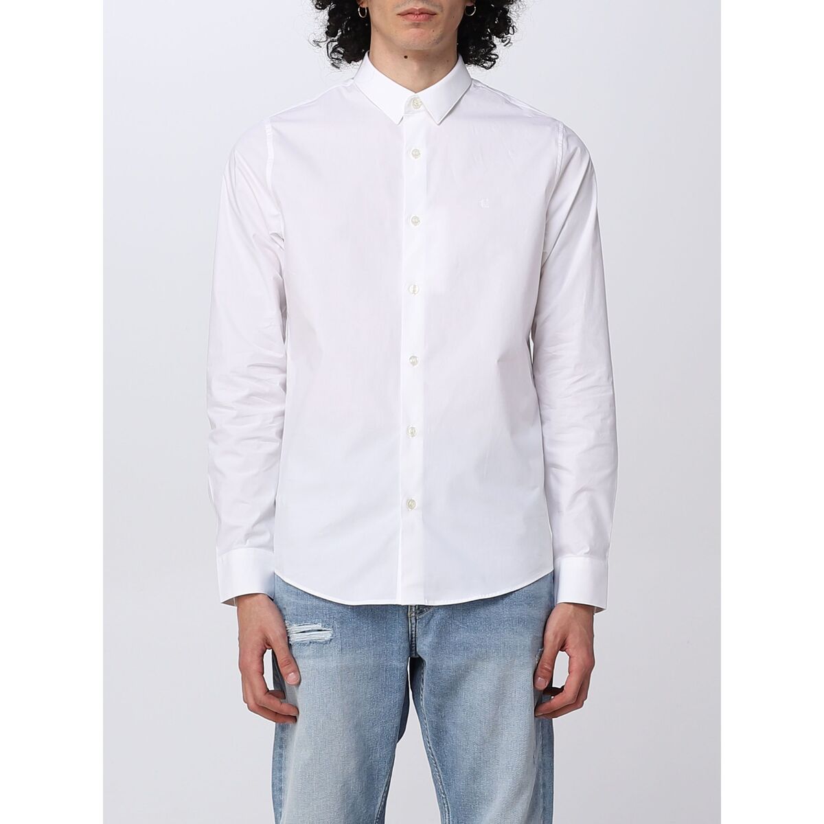 Levně Calvin Klein Jeans Košile s dlouhymi rukáv J30J319065 YAF Bílá