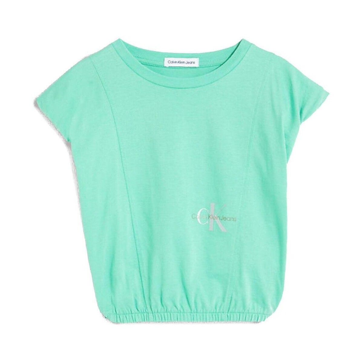 Textil Dívčí Trička s krátkým rukávem Calvin Klein Jeans  Zelená