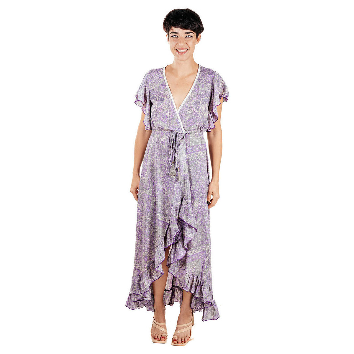 Textil Ženy Společenské šaty Isla Bonita By Sigris Dlouhé Midi Šaty Fialová