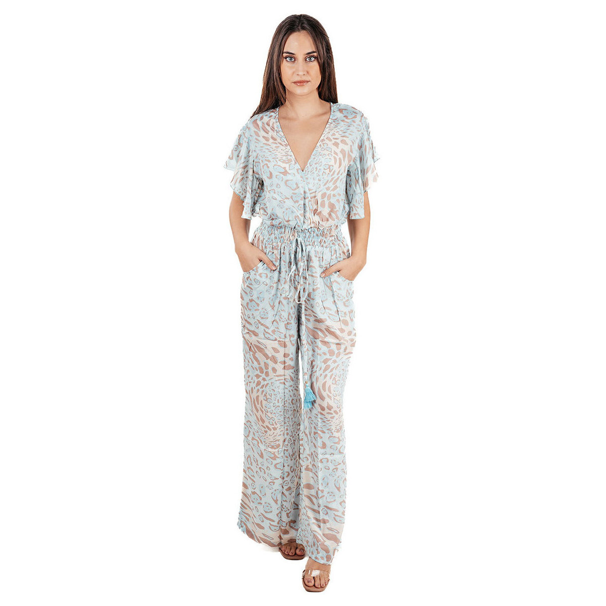 Textil Ženy Overaly / Kalhoty s laclem Isla Bonita By Sigris Drdol Bílá
