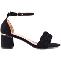 Boty Ženy Sandály Pk Designové dámské  sandály černé na širokém podpatku 