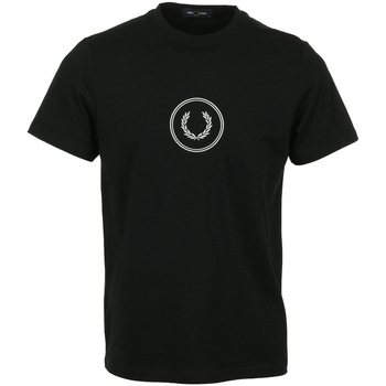 Textil Muži Trička s krátkým rukávem Fred Perry Circle Branding T-Shirt Černá