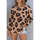Textil Ženy Trička s krátkým rukávem Omg Dámský top s dlouhým rukávem a leopardím potiskem Deshawn Hnědá