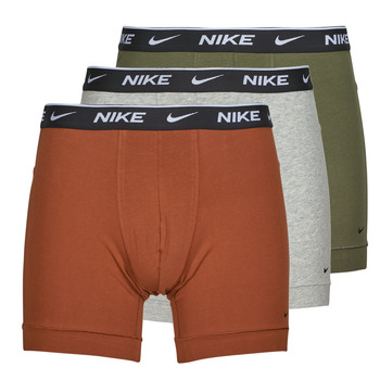 Spodní prádlo Muži Boxerky Nike EVERYDAY COTTON STRETCH X3 Khaki / Hnědá / Béžová