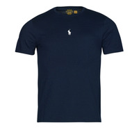 Textil Muži Trička s krátkým rukávem Polo Ralph Lauren T-SHIRT AJUSTE EN COTON LOGO CENTRAL Tmavě modrá / Námořnická modř