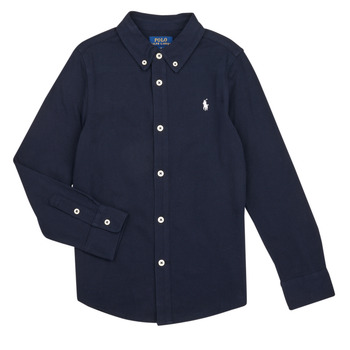 Textil Chlapecké Košile s dlouhymi rukávy Polo Ralph Lauren LS FB CS M5-SHIRTS-SPORT SHIRT Tmavě modrá