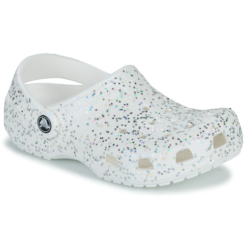Boty Dívčí Pantofle Crocs Classic Starry Glitter Clog K Bílá