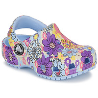 Boty Dívčí Pantofle Crocs Classic Retro Floral Clog T Modrá