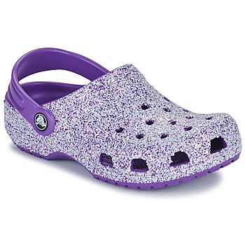 Boty Dívčí Pantofle Crocs Classic Glitter Clog K Fialová