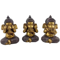 Bydlení Sošky a figurky Signes Grimalt Obrázek Ganesha 3 Jednotky Zlatá