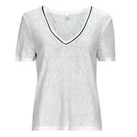 Textil Ženy Trička s krátkým rukávem Only ONLDORIT S/S V-NECK SHINE TOP JRS Bílá