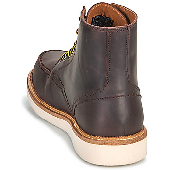 Selected SLHTEO NEW LEATHER MOC-TOE BOOT Hnědá
