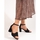 Boty Ženy Sandály W. Potocki Originální černé  sandály dámské na širokém podpatku 