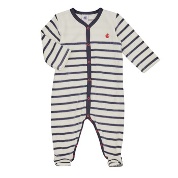 Textil Děti Pyžamo / Noční košile Petit Bateau LOUDRE Bílá / Tmavě modrá