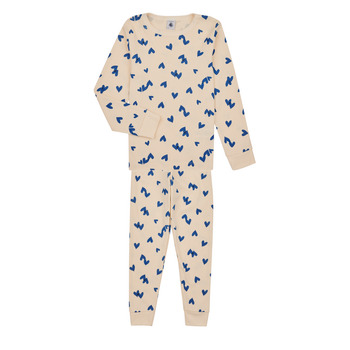 Textil Dívčí Pyžamo / Noční košile Petit Bateau LIBRE Bílá / Modrá