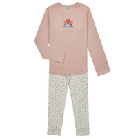 Textil Dívčí Pyžamo / Noční košile Petit Bateau LUNETTE Růžová / Bílá