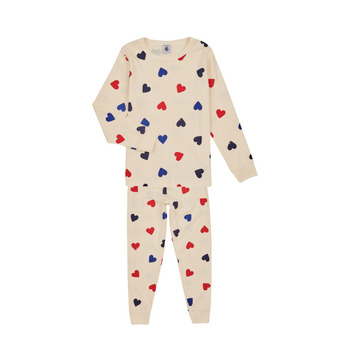 Textil Dívčí Pyžamo / Noční košile Petit Bateau LERRY Bílá / Červená / Tmavě modrá