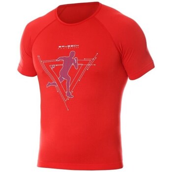 Textil Muži Trička s krátkým rukávem Brubeck Running Air Pro Červená