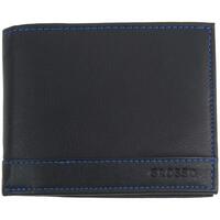 Taška Muži Náprsní tašky Grosso Kožená černá pánská peněženka s modrou nití v krabičce černá