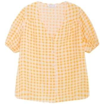 Textil Ženy Halenky / Blůzy Compania Fantastica COMPAÑIA FANTÁSTICA Shirt 11053 - Golden Vichy Žlutá