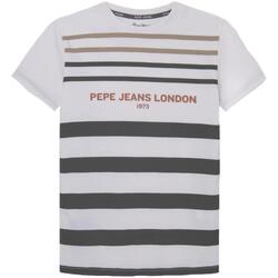 Textil Chlapecké Trička s krátkým rukávem Pepe jeans  Bílá