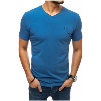 Textil Muži Trička s krátkým rukávem D Street Pánské tričko Nikrant modrá Modrá
