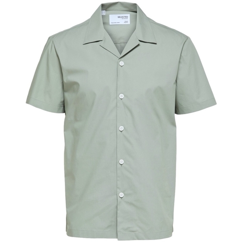 Textil Muži Košile s dlouhymi rukávy Selected Regmeo - Seagrass Zelená