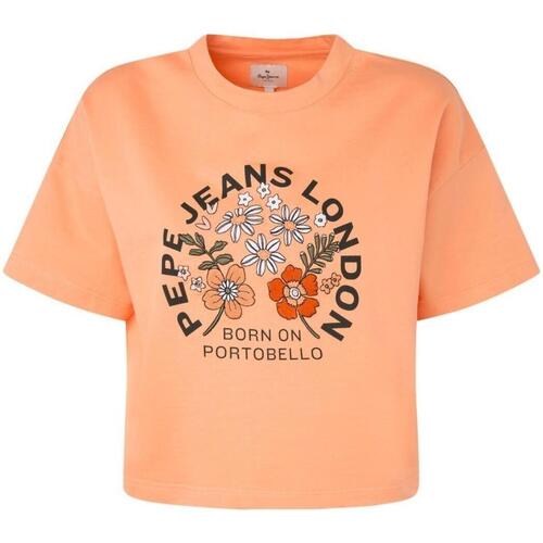 Textil Ženy Trička s krátkým rukávem Pepe jeans  Oranžová